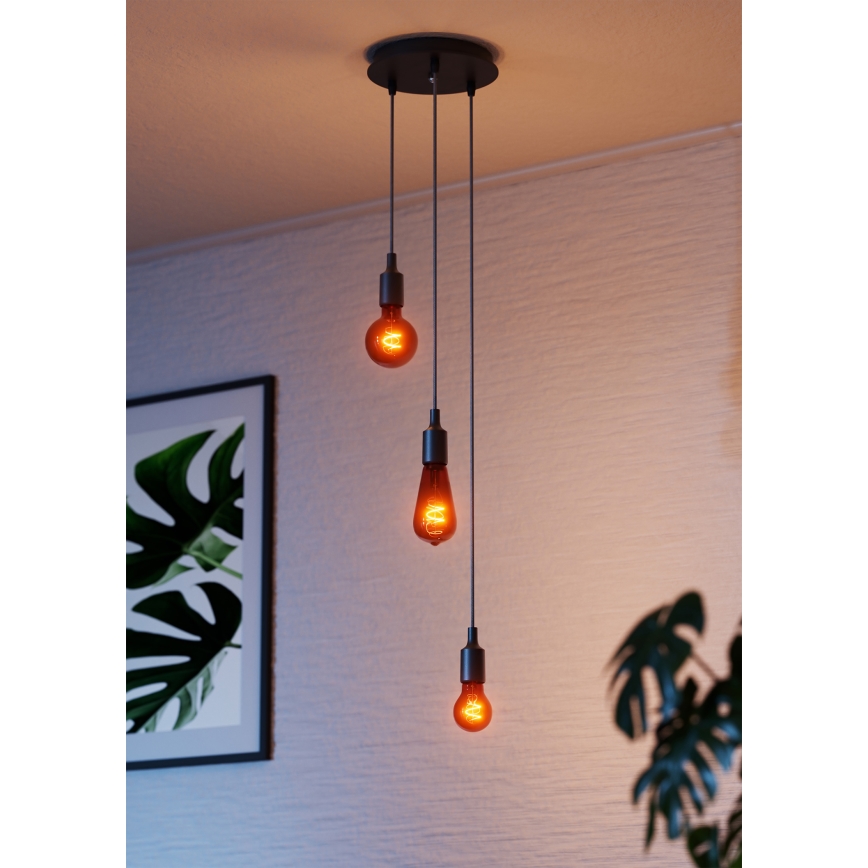 Osram - Napájací kábel PENDULUM BELL 1xE27/15W/230V čierna