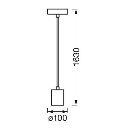 Osram - Napájací kábel PENDULUM CYLINDER 1xE27/15W/230V drevo