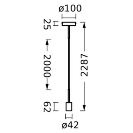 Osram - Napájací kábel PENDULUM NEEDLE 1xE27/15W/230V béžový