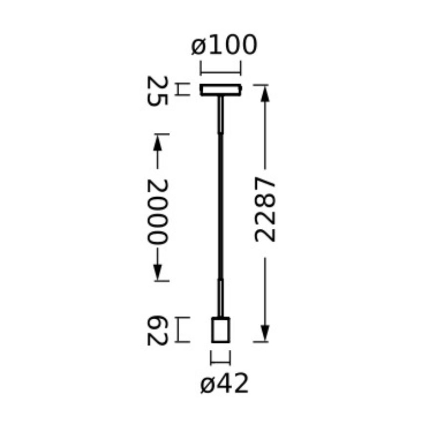 Osram - Napájací kábel PENDULUM NEEDLE 1xE27/15W/230V béžový