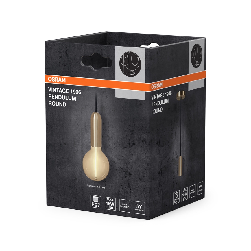 Osram - Napájací kábel PENDULUM ROUND 1xE27/15W/230V zlatý