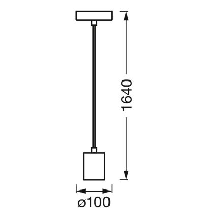 Osram - Napájací kábel PENDULUM ROUND 1xE27/15W/230V zlatý