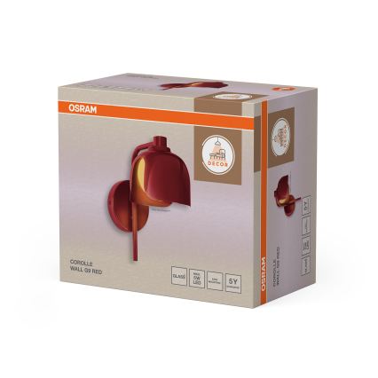 Osram - Nástenné svietidlo DECOR COROLLE 1xG9/20W/230V červené