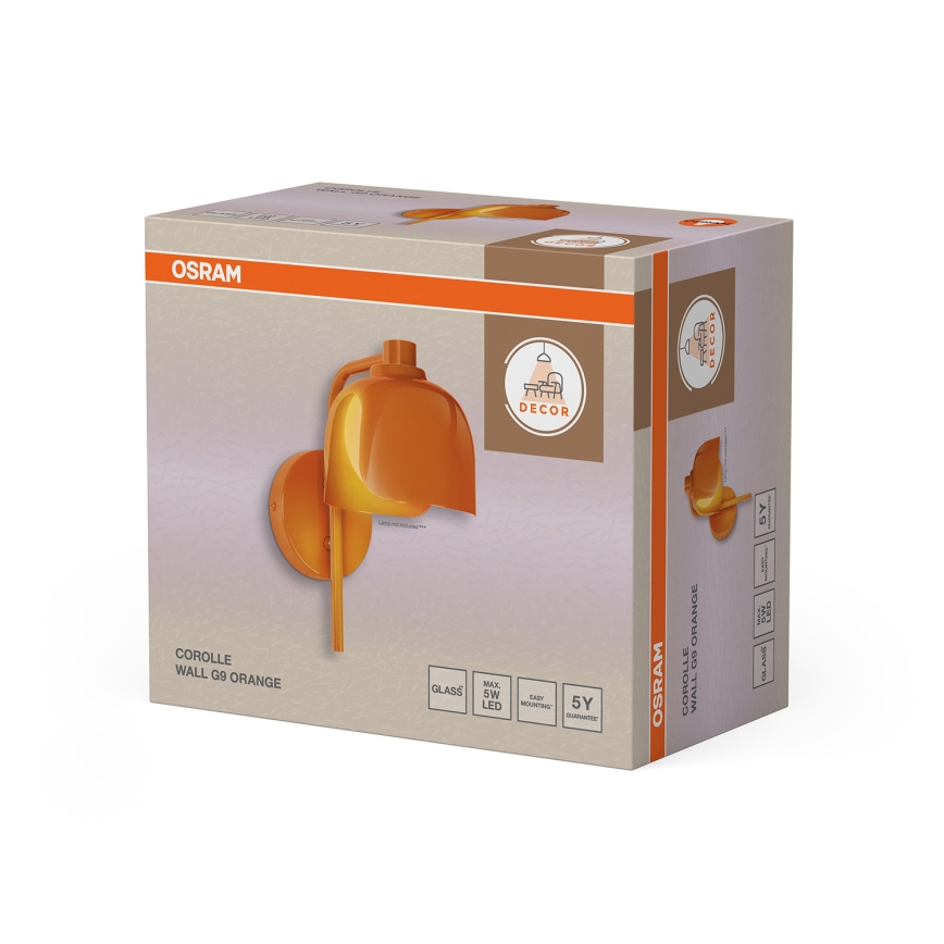 Osram - Nástenné svietidlo DECOR COROLLE 1xG9/20W/230V, oranžové