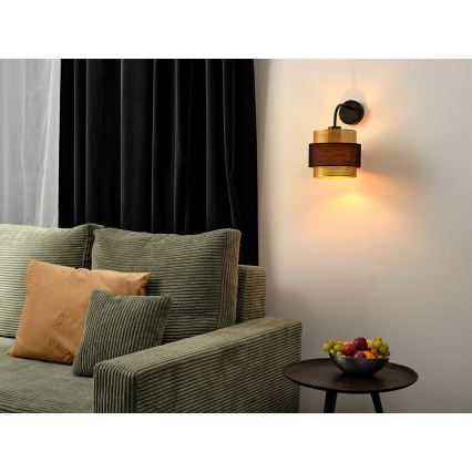 Osram - Nástenné svietidlo DECOR HORNET 1xE27/10W/230V čierna/zlatá
