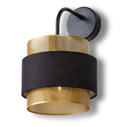 Osram - Nástenné svietidlo DECOR HORNET 1xE27/10W/230V čierna/zlatá