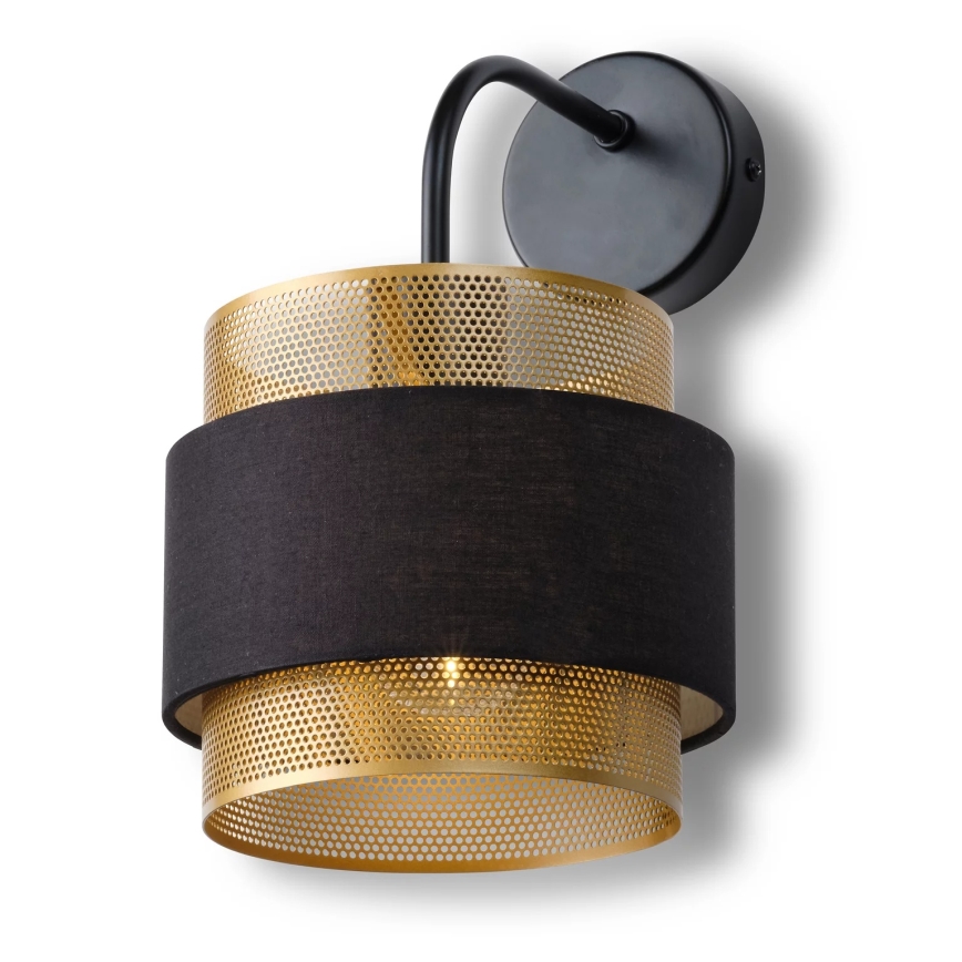 Osram - Nástenné svietidlo DECOR HORNET 1xE27/10W/230V čierna/zlatá