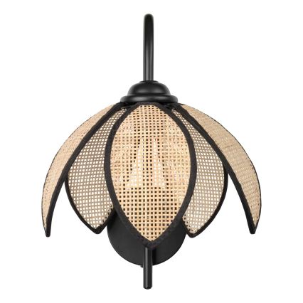 Osram - Nástenné svietidlo DECOR RATTAN 1xE27/15W/230V béžová/čierna
