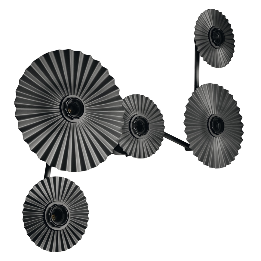 Osram - Nástenné svietidlo PLISSEE 5xE27/15W/230V antracit