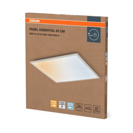 Osram - podhľadový LED panel PANEL ESSENTIAL LED/50W/230V 3000/4000/6500K 60x60 cm biela