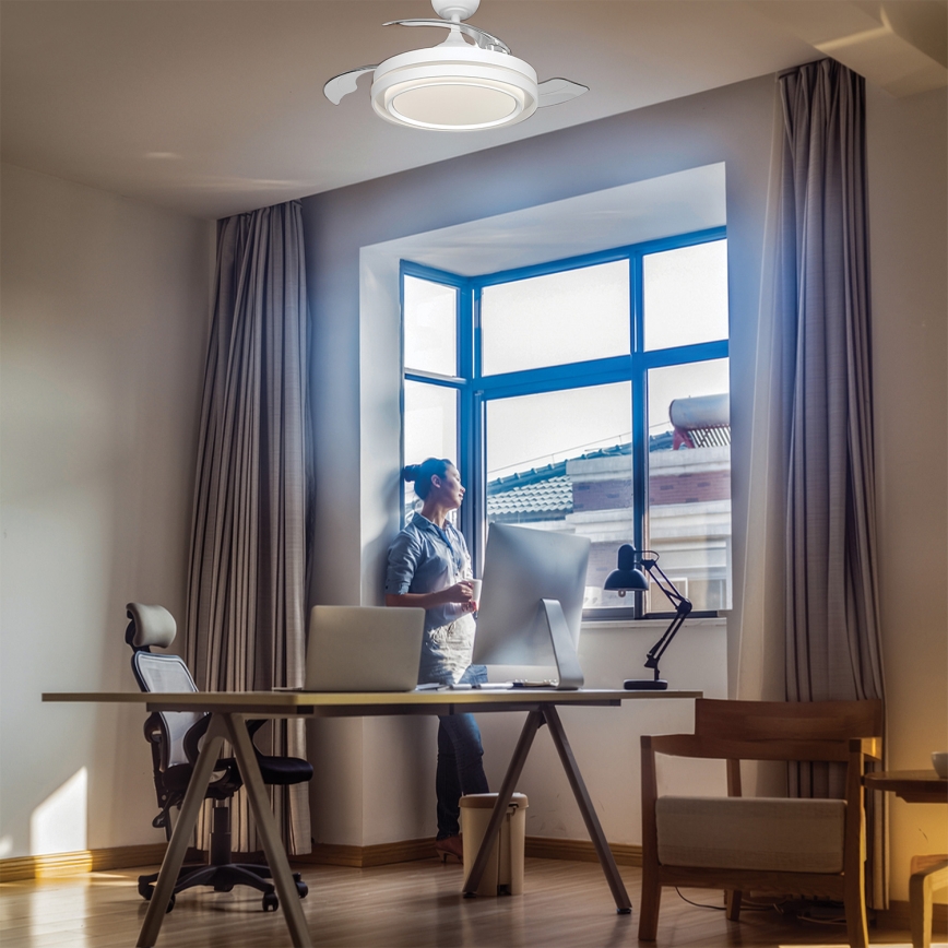 Osram - LED stmievateľné stropné svietidlo s ventilátorom PONIENTE LED/36W/230V 3000/4000/6500K + diaľkové ovládanie