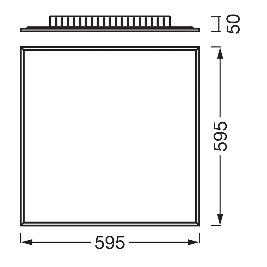 Osram - prisadený LED panel PLANON LED/40W/230V 59,5x59,5 cm biela