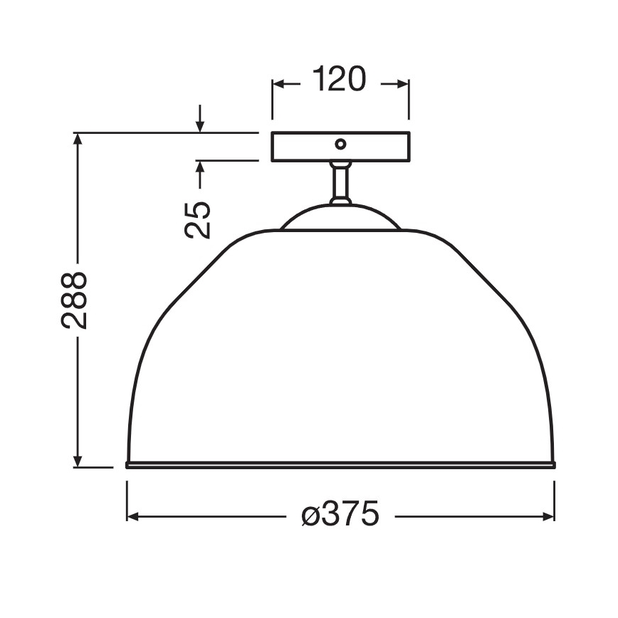 Osram - Prisadený luster CAMEL BELL 1xE27/9W/230V pr. 37,5 cm