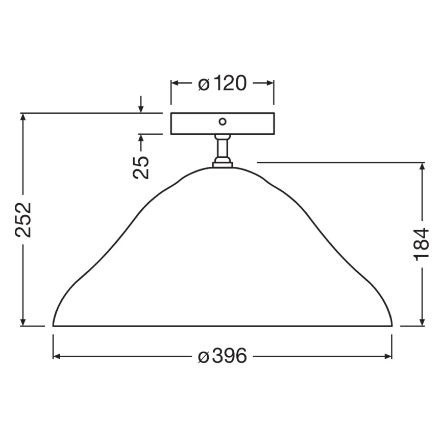 Osram - Prisadený luster LOTUS LEAF 1xE27/9W/230V pr. 39,6 cm