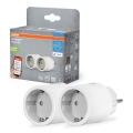 Osram - SADA 2x Inteligentná zásuvka SMART+ MATTER SCHUKO 2300W/230V/10A Wi-Fi biela