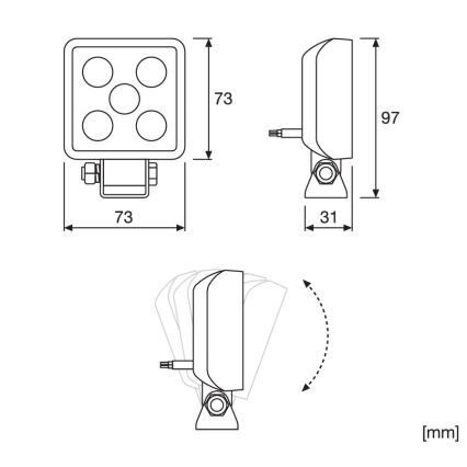 Osram - Sada 2x LED bodových svetiel do vozidla LEDRIVING WL VX70-WD LED/8W/12/24V 6000K IP67