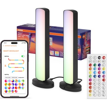 Osram - Sada 2x LED RGBW stmievateľná stolová lampa MOOD LIGHT LED/4W/230V 2700-6500K Wi-Fi + diaľkové ovládanie