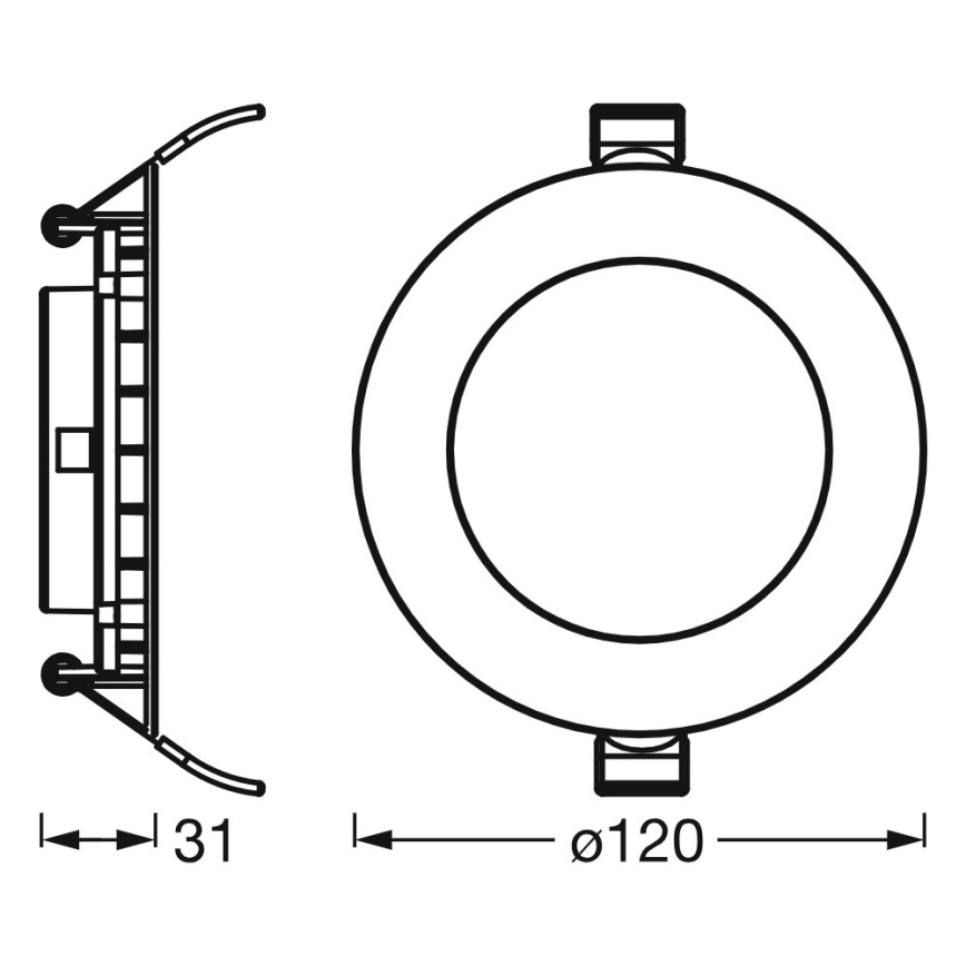 Osram - SADA 3x zapustené bodové LED svietidlo SPOT 8W/230V 3000K pr. 12 cm biela