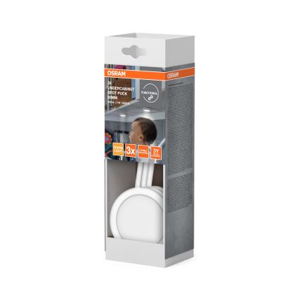 Osram - SADA 3x LED svietidiel pod kuchynskú linku UNDERCABINET LED/3W/230V 3000K biela