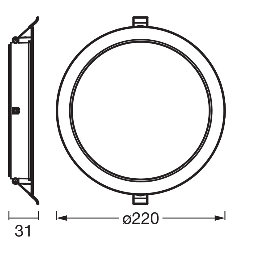 Osram - SADA 6x LED podhľadové svietidlo ESSENTIAL LED/18W/230V 6500K pr. 22 cm biela