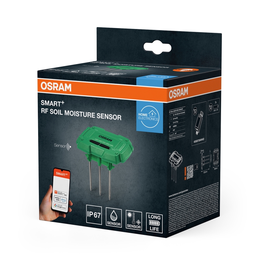 Osram - Senzor vlhkosti pôdy a teploty SMART+ 3xAAA IP67 Wi-Fi
