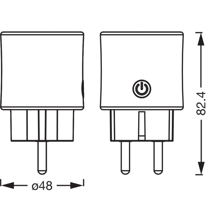 Osram - SMART+ SCHUKO inteligentná zásuvka 2300W/230V/10A čierna