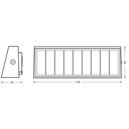 Osram - LED Stmievateľné solárne nástenné svietidlo ENDURA STYLE LED/7,1W/4,2V 2000 mAh IP44 antracit