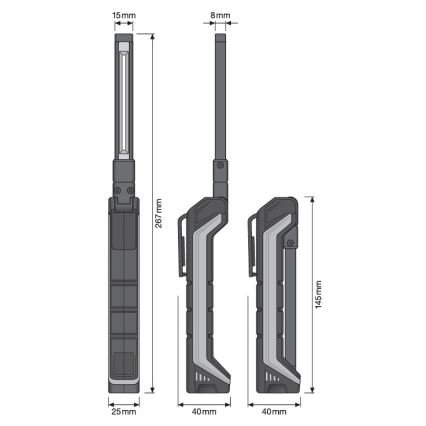 Osram - LED stmievateľná nabíjateľná baterka LEDINSPECT POCKET200 LED/2W/3,7V IP54