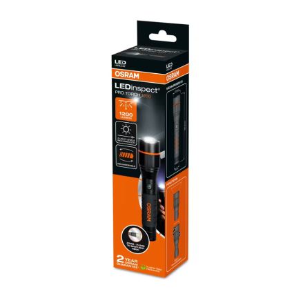Osram - LED Stmievateľná nabíjateľná baterka LEDINSPECT PRO TORCH 1200 LED/13W/3,6V 4000 mAh IP44