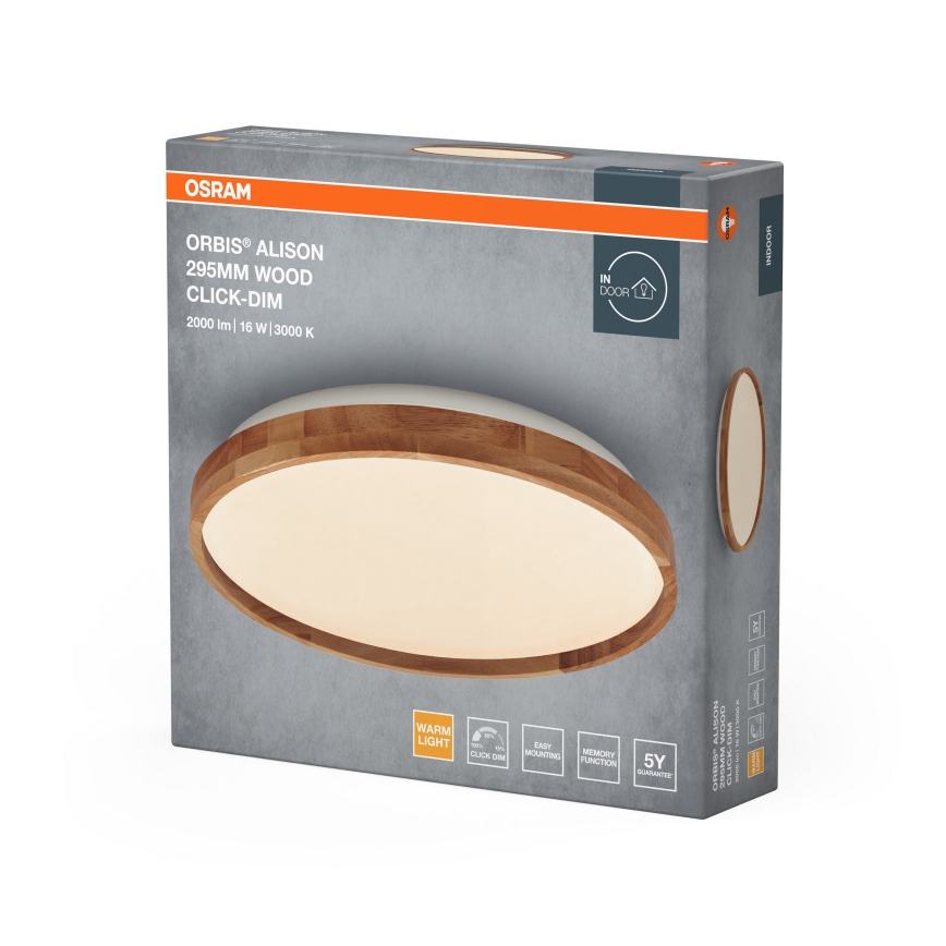 Osram - stmievateľné LED stropné svietidlo ORBIS ALISON LED/16W/230V, priemer 29,5 cm, béžové