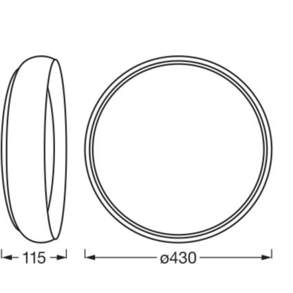 Osram - LED stlmiteľné stropné svietidlo ORBIS LIVIA LED/24W/230V pr. 43 cm biela/hnedá