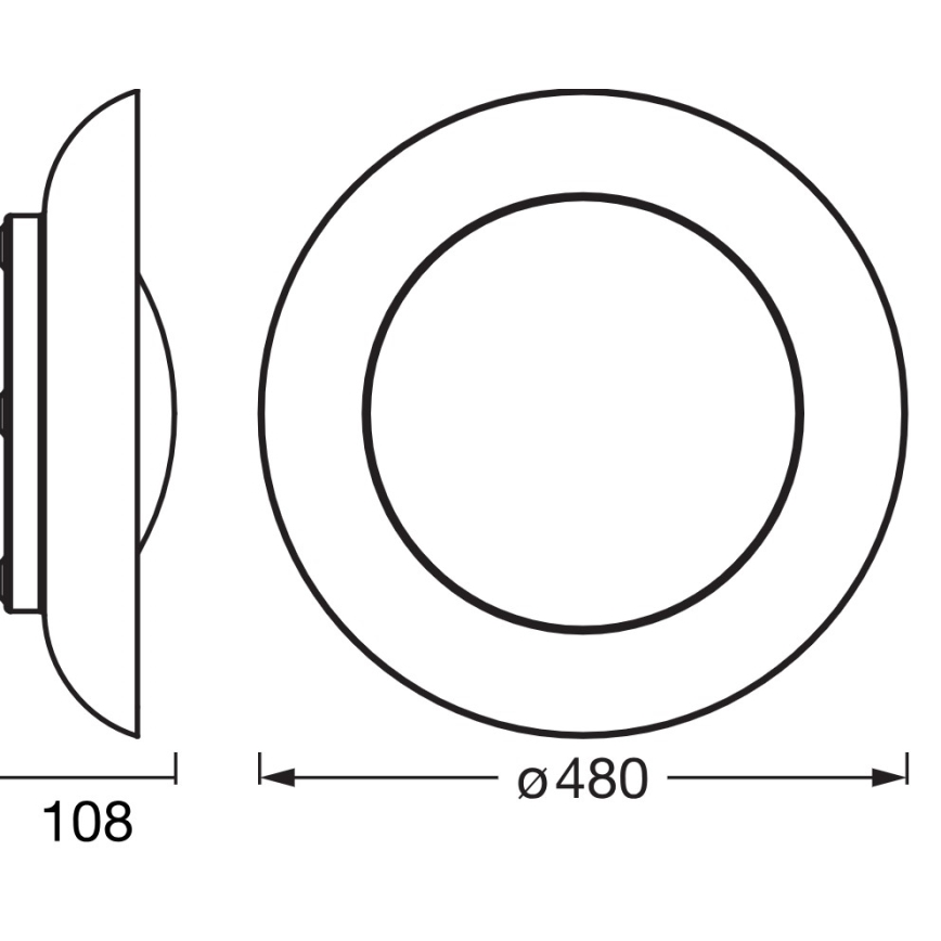 Osram - LED stmievateľné stropné svietidlo ORBIS PLATE LED/45W/230V priemer 48 cm zelená/čierna