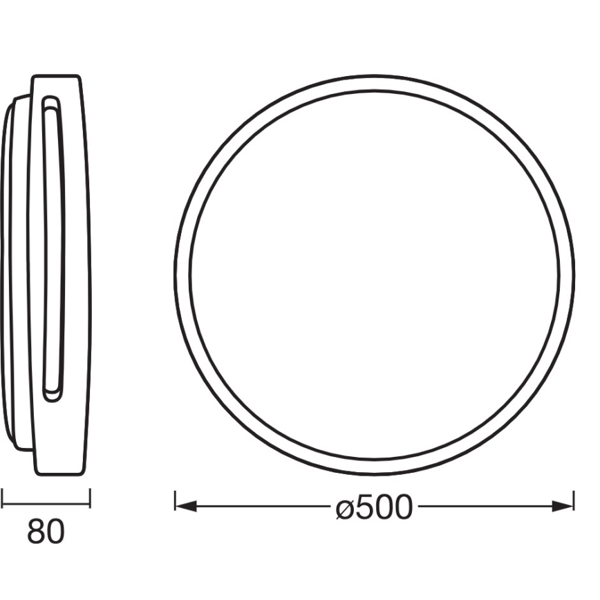 Osram - Stmievateľné LED stropné svietidlo ORBIS WOODBURRY LED/36W/230V, priemer 50 cm