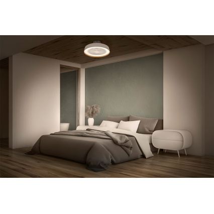 Osram - LED stmievateľné stropné svietidlo s ventilátorom CEILING FAN LED/49W/230V 2700-6500K biela/zlatá + diaľkové ovládanie