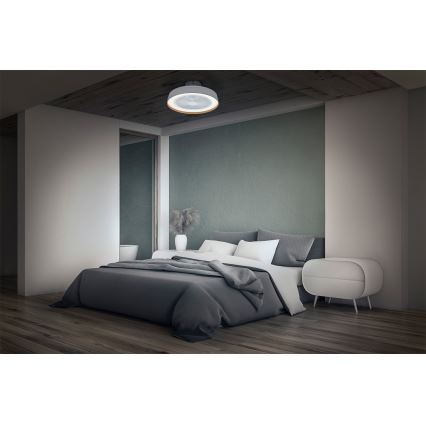 Osram - LED stmievateľné stropné svietidlo s ventilátorom CEILING FAN LED/49W/230V 2700-6500K biela/zlatá + diaľkové ovládanie