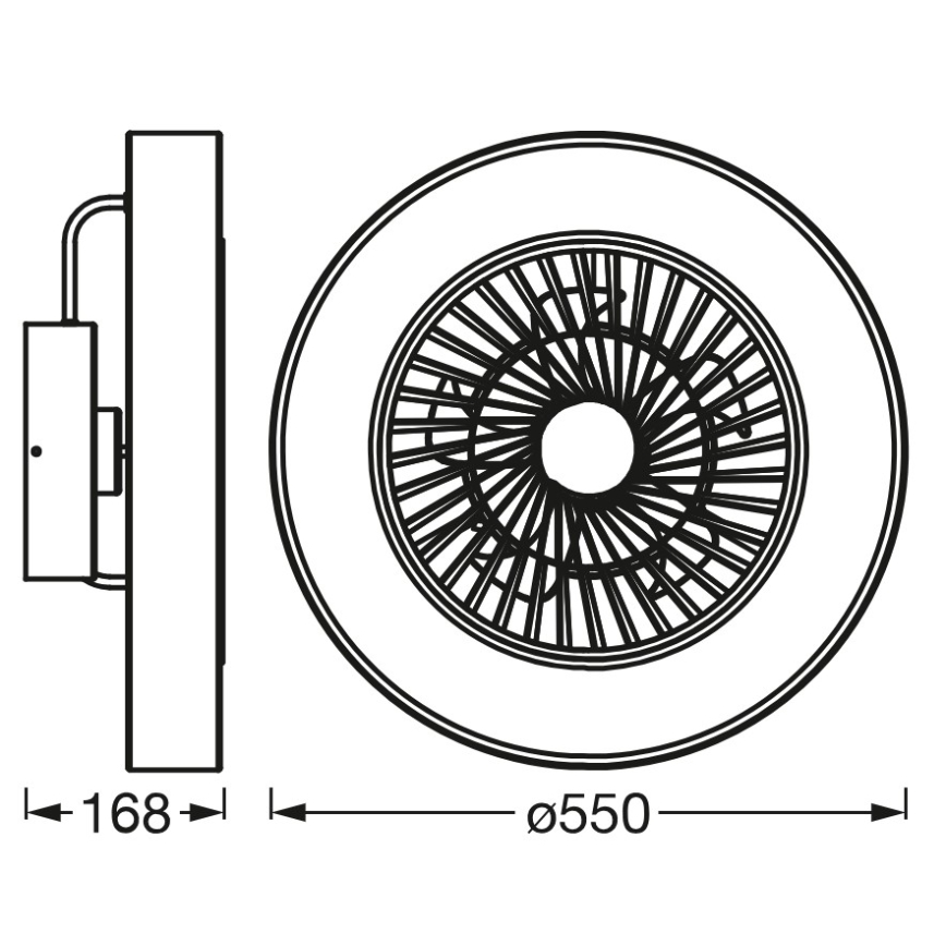 Osram - LED stlmiteľné stropné svietidlo s ventilátorom SMART+ LED/78W/230V 3000-6500K Wi-Fi + diaľkové ovládanie