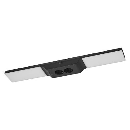 Osram - LED stmievateľné podlinkové svietidlo s zásuvkami UNDERCABINET LED/10W/230V 3000K 54,8 cm čierna