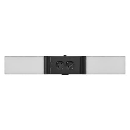 Osram - LED stmievateľné podlinkové svietidlo s zásuvkami UNDERCABINET LED/10W/230V 3000K 54,8 cm čierna