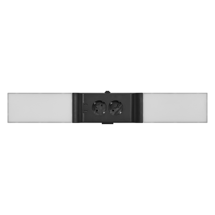 Osram - LED stmievateľné podlinkové svietidlo s zásuvkami UNDERCABINET LED/10W/230V 3000K 54,8 cm čierna