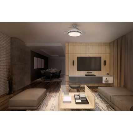 Osram - Stmievateľné stropné LED svietidlo s ventilátorom LEVECHE LED/36W/230V 3000/4000/6500K + diaľkové ovládanie
