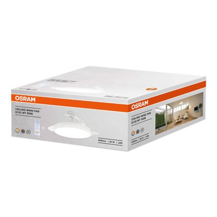 Osram - stmievateľné LED svietidlo s ventilátorom WING LED/36W/230V 3000/4000/6000K + diaľkové ovládanie