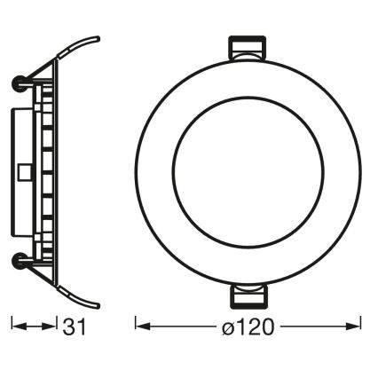 Osram - LED Stmievateľné podhľadové svietidlo SMART+ DOWNLIGHT LED/8W/230V 3000-6500K Wi-Fi