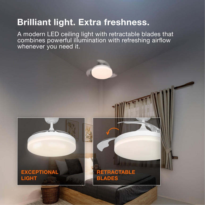 Osram - LED RGB stmievateľné stropné svietidlo s ventilátorom CIERZO LED/35W/230V 3000-6500K + diaľkové ovládanie