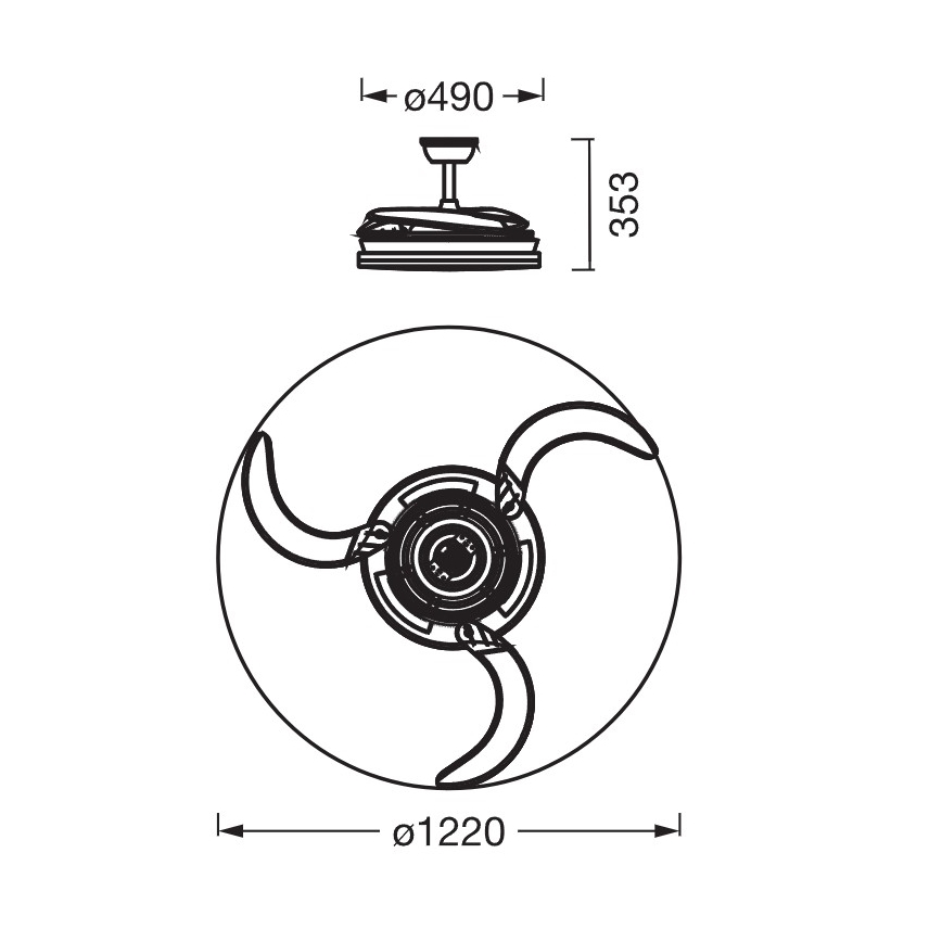 Osram - LED RGB stmievateľné stropné svietidlo s ventilátorom CIERZO LED/35W/230V 3000-6500K + diaľkové ovládanie