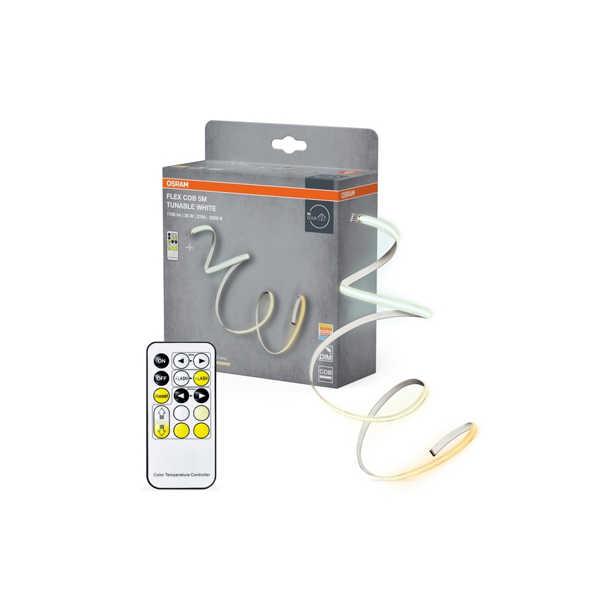 Osram - LED stmievaný pás FLEX COB 5m LED/35W/230V 2700-6500K + diaľkové ovládanie