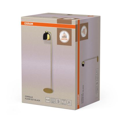 Osram - Stojacia lampa DECOR COROLLE 1xE27/15W/230V čierna/zlatá