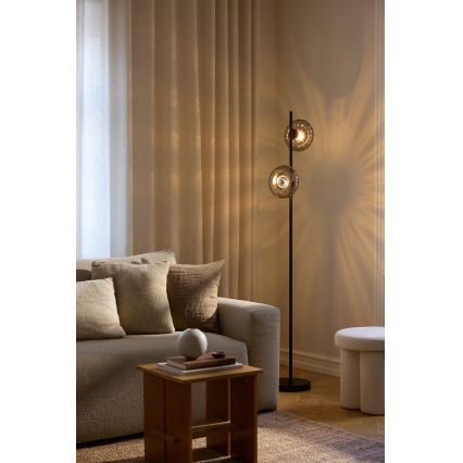 Osram - Stojacia lampa DECOR SMOKE 2xE14/12W/230V čierna/dymovo šedá