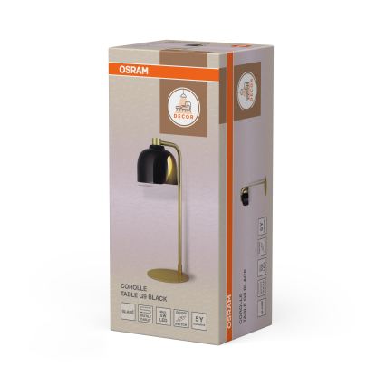 Osram - Stolná lampa DECOR COROLLE 1xG9/20W/230V čierna/zlatá