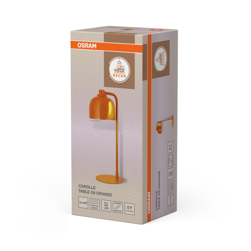 Osram - Stolná lampa DECOR COROLLE 1xG9/20W/230V oranžová