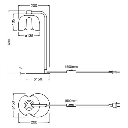 Osram - Stolná lampa DECOR COROLLE 1xG9/20W/230V oranžová